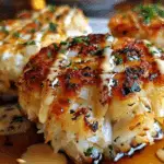 Cheddar Bay Crab Cakes with Lemon Butter Drizzle