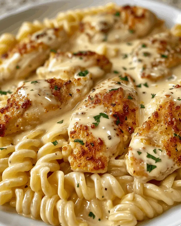 Creamy Garlic Butter Chicken and Rotini in Parmesan Sauce