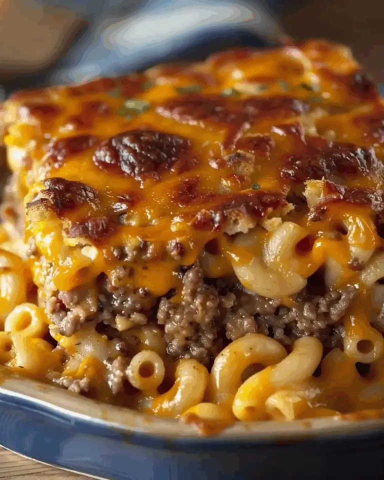Mac and Cheese Meatloaf Casserole