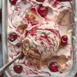 Easy No Churn Cherry Cheesecake Ice Cream
