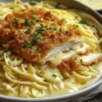 Knuspriges Hähnchen mit cremiger Pasta in 20 Minuten gemacht!