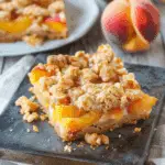 Peaches and Cream Crumble Bars