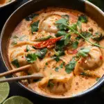 Thai Red Curry Dumpling Soup