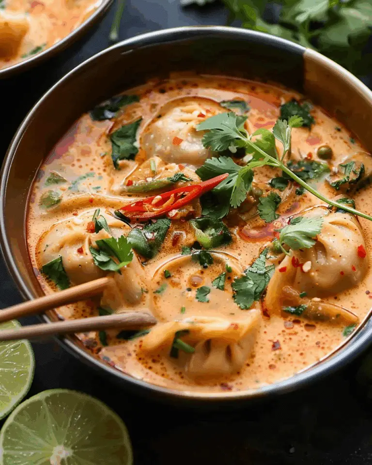 Thai Red Curry Dumpling Soup