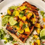 Salmon with Mango Salsa (Grilled or Baked)