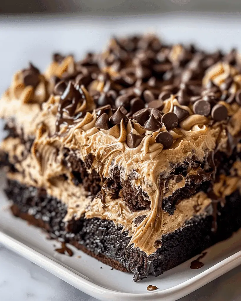 Chocolate Peanut Butter Poke Cake
