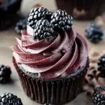 Dark Chocolate Blackberry Cupcakes