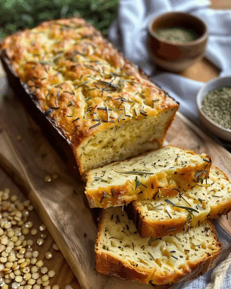 The Best Gluten-Free Lentil Cheese Bread (No Sugar, No Yeast)