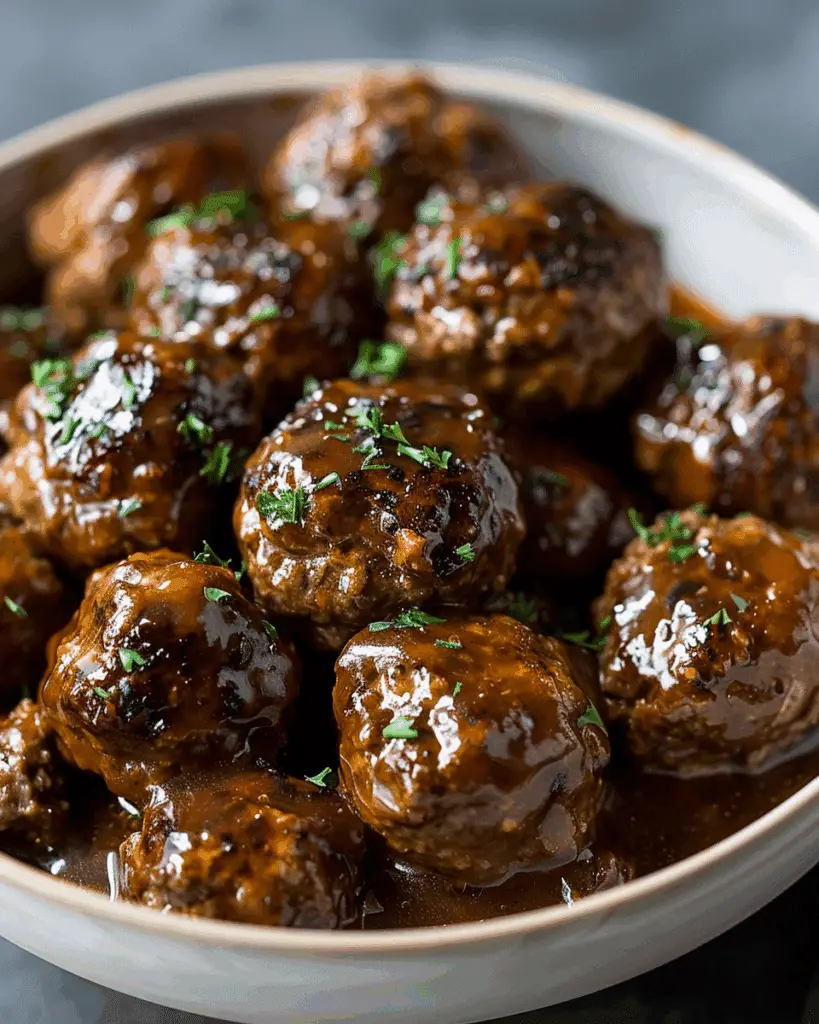 Slow-Cooker Salisbury Steak Meatballs