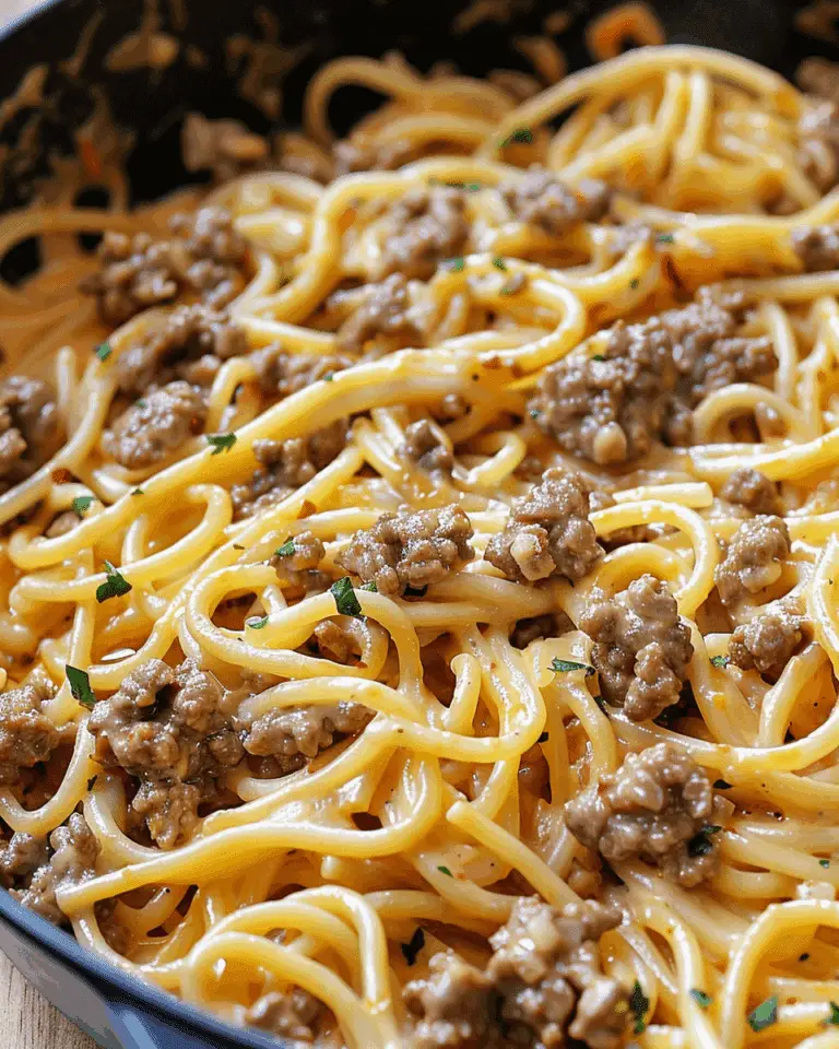 One-Pot Creamy Beef and Garlic Butter Pasta