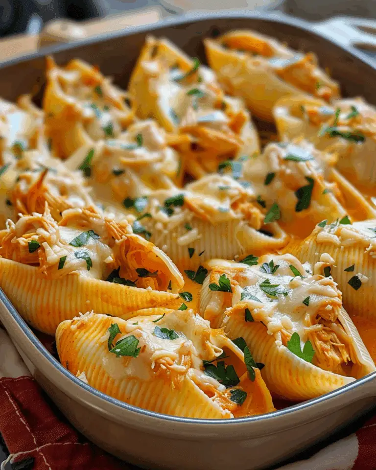 Creamy Buffalo Chicken Stuffed Shells