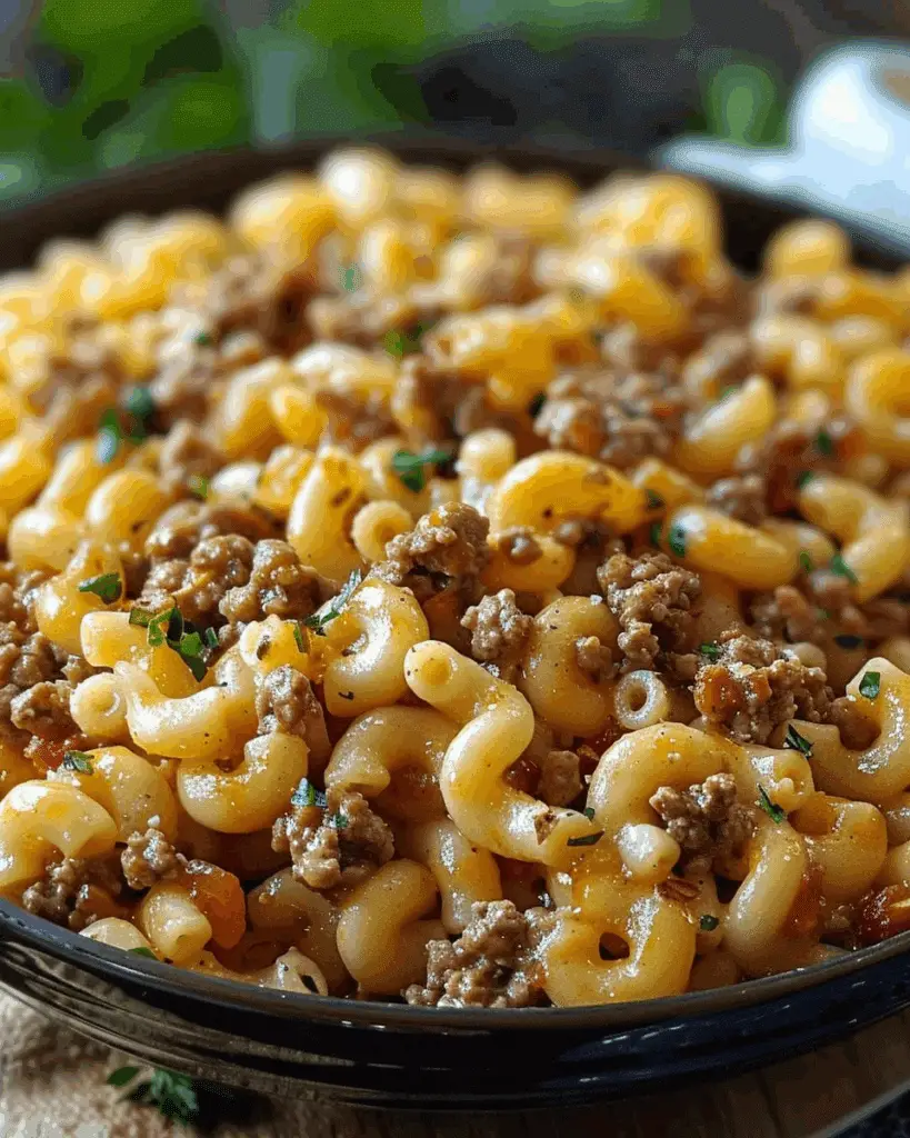 Ground Beef Macaroni Delight