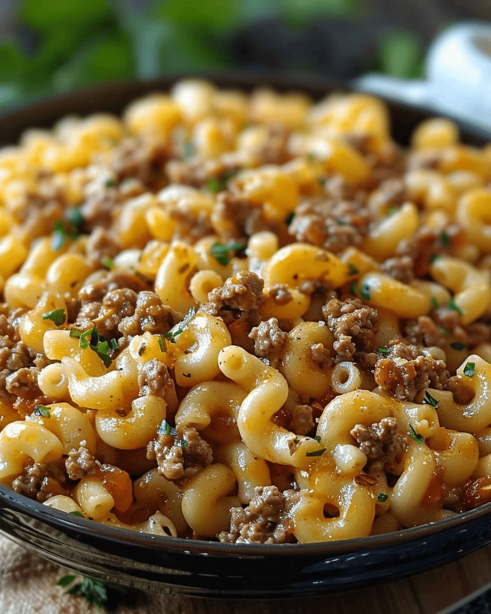 Ground Beef Macaroni Delight