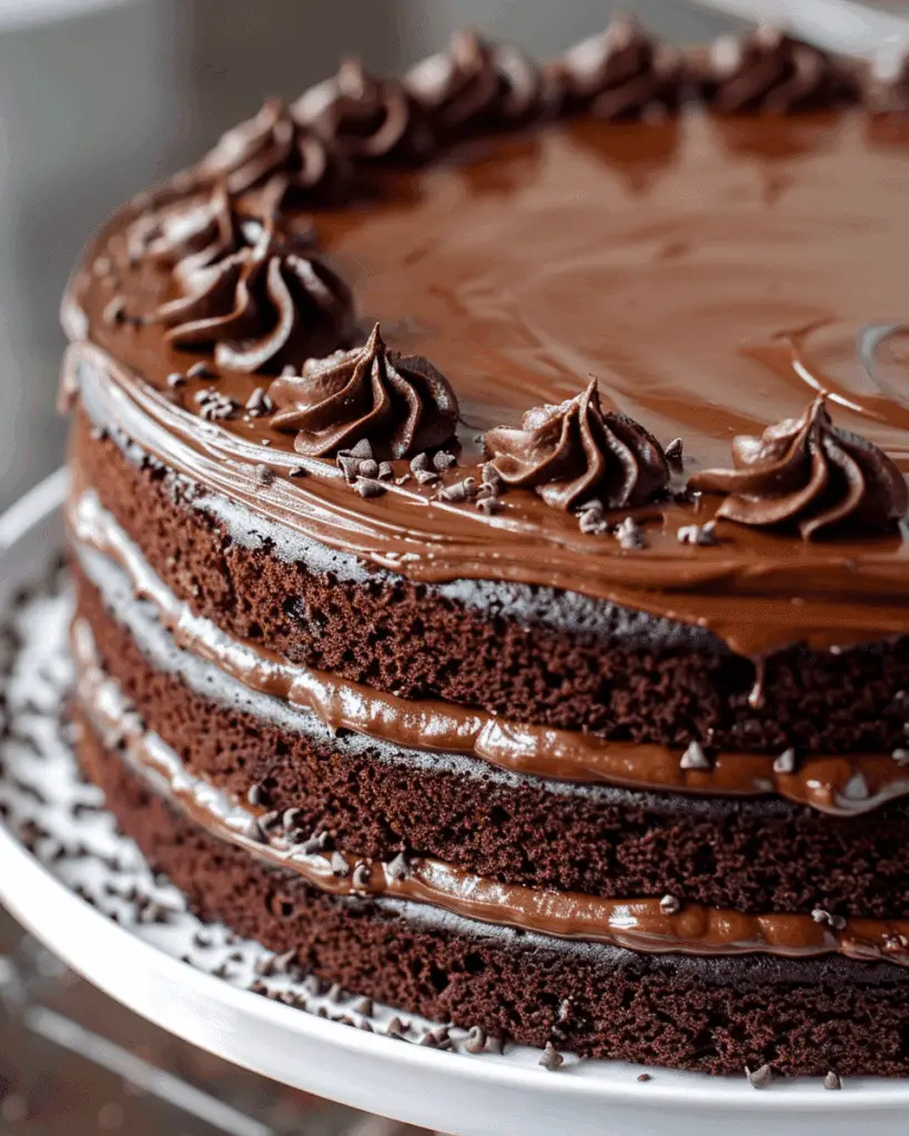 Choco-nilla Cake: Chocolate and Vanilla Layer Cake with Buttercream Frosting