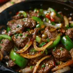 Sizzling Chinese Pepper Steak with Onions