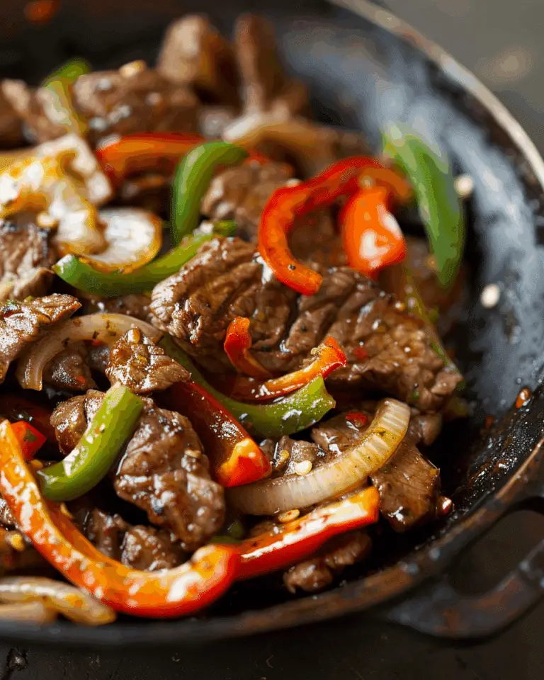 Best Sizzling Chinese Pepper Steak with Onions