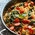 One-Pot Spinach Tomato Pasta