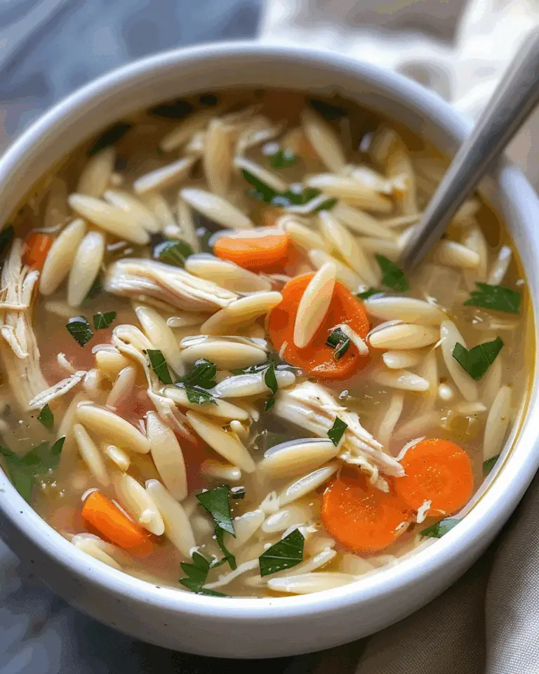 Lemon Chicken Orzo Soup