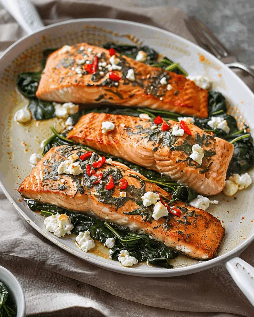 Stuffed Salmon With Spinach & Feta