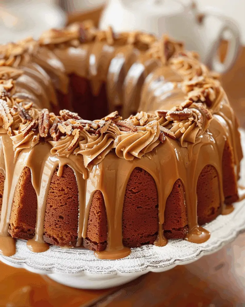 Brown Sugar Caramel Pound Cake with Caramel Frosting