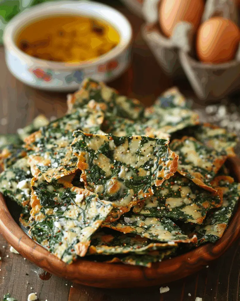 Mediterranean Spinach and Feta Crisps