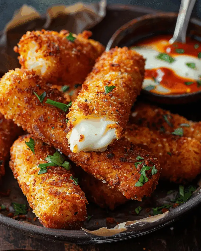 Crispy Nashville Hot Mozzarella Sticks