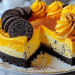 Yellow Velvet Oreo Cheesecake