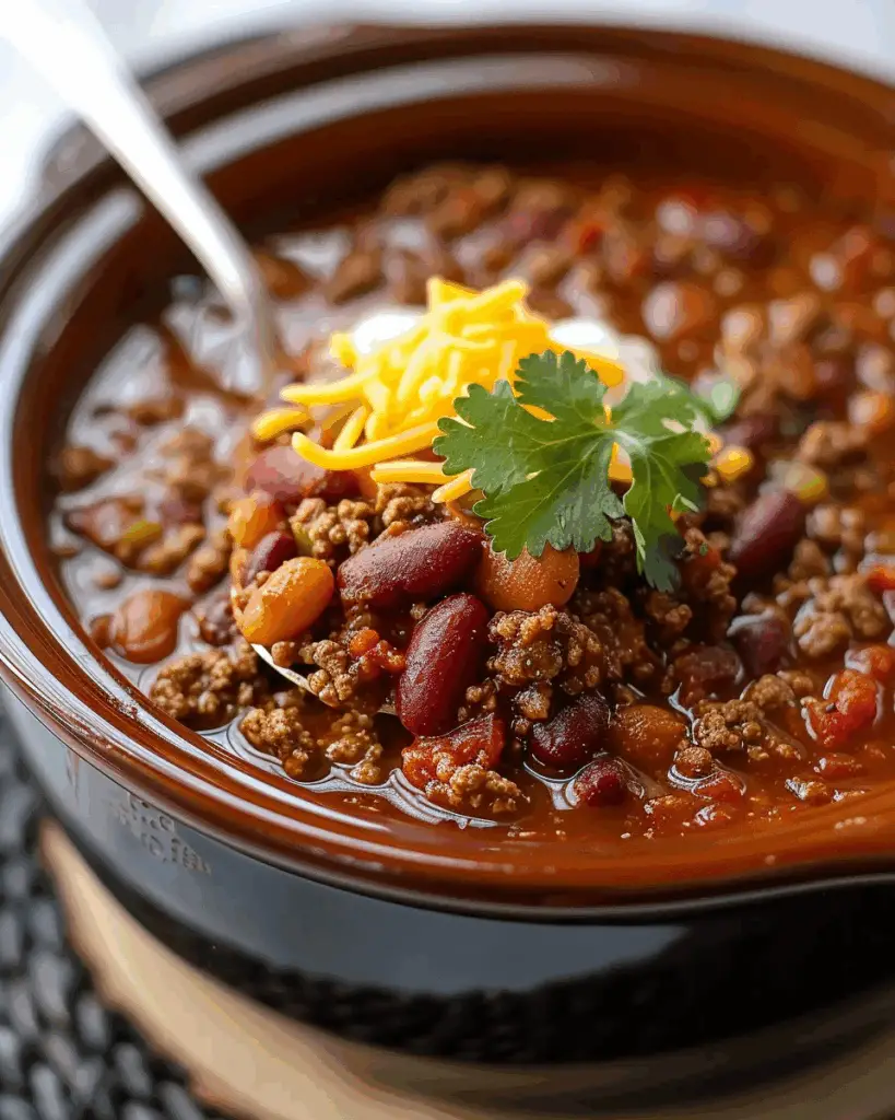 Tasty Crockpot Cowboy Chili