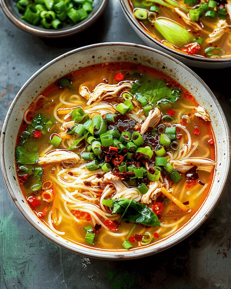 Chinese Spicy Chicken Noodle Soup
