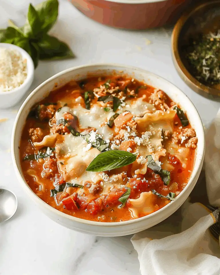 Easy Creamy Lasagna Soup