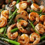 Stir-fried Shrimp Asparagus Mushrooms