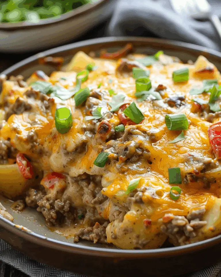 Crockpot Cheesesteak Potato Casserole: Creamy, Cheesy & Hearty