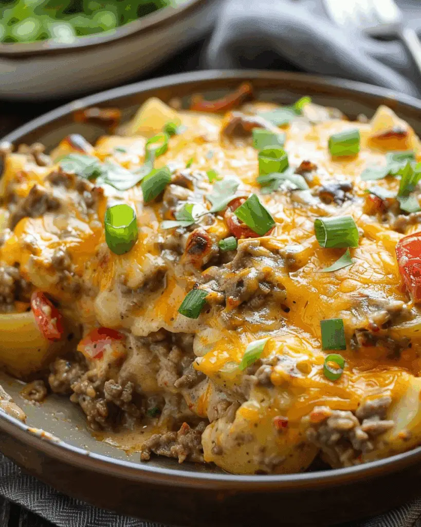 Crockpot Cheesesteak Potato Casserole: Creamy, Cheesy & Hearty