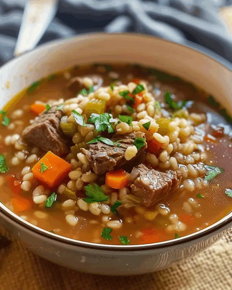 Slow Cooker Beef Barley Soup