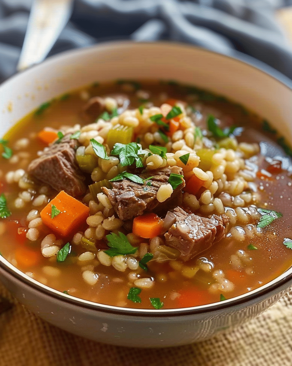 Slow Cooker Beef Barley Soup