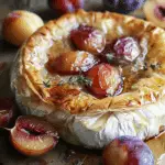 Baked Brie with Roasted Plums and Thyme