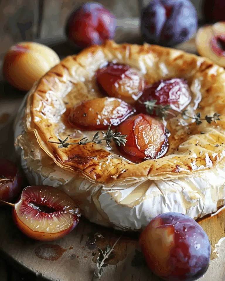 Baked Brie with Roasted Plums and Thyme