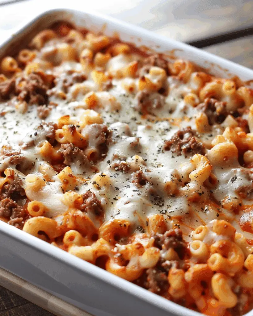 Cheesy Beef and Macaroni Casserole