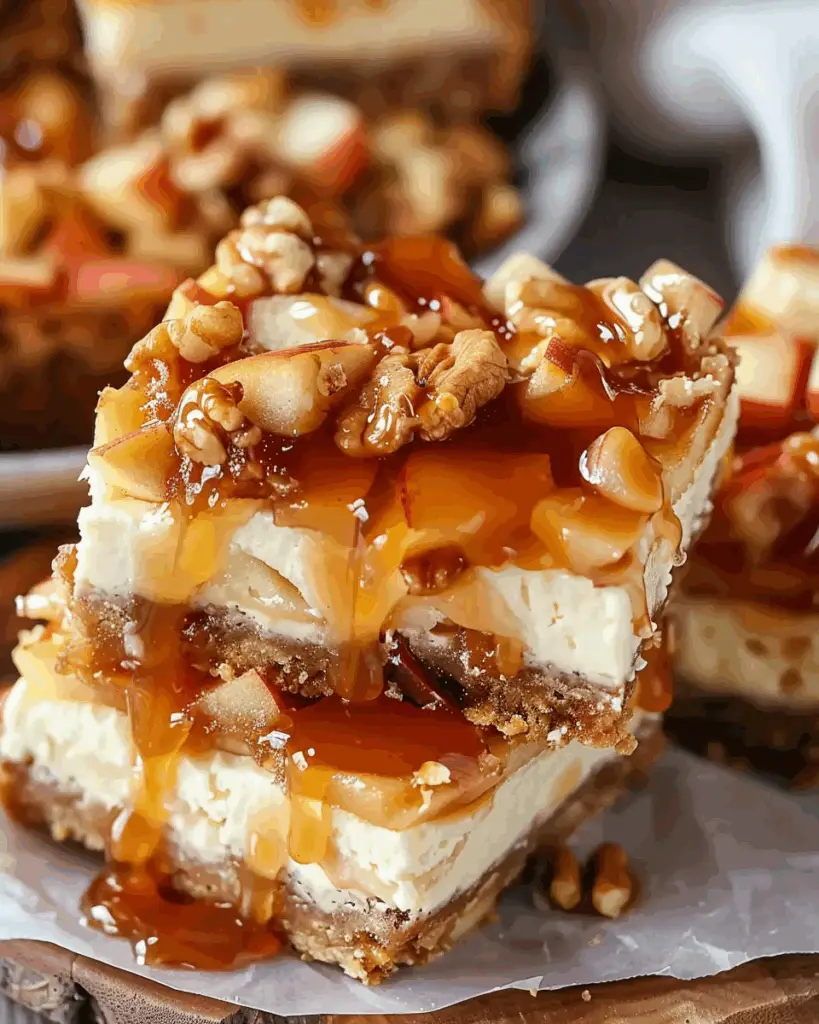 Caramel Apple Cheesecake Bars