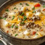 Cheeseburger Soup with Creamy Potatoes