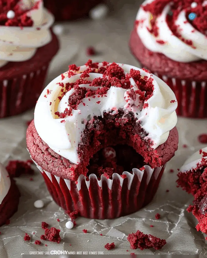 Crumbl Red Velvet Cupcake Cookies