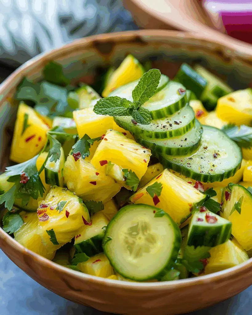 Pineapple Cucumber Lime Salad
