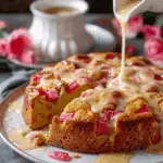Rhubarb Cake with Butter Sauce – Sweet, Tangy, and Absolutely Cozy