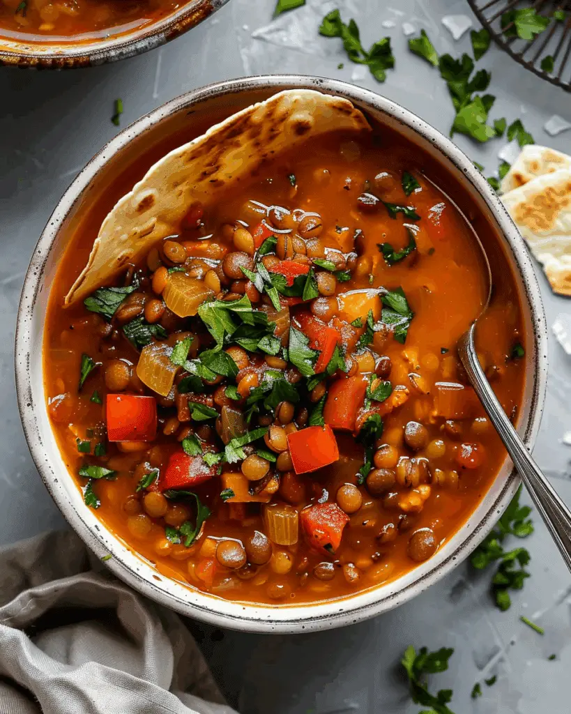 Decadent Lentil Tortilla Soup