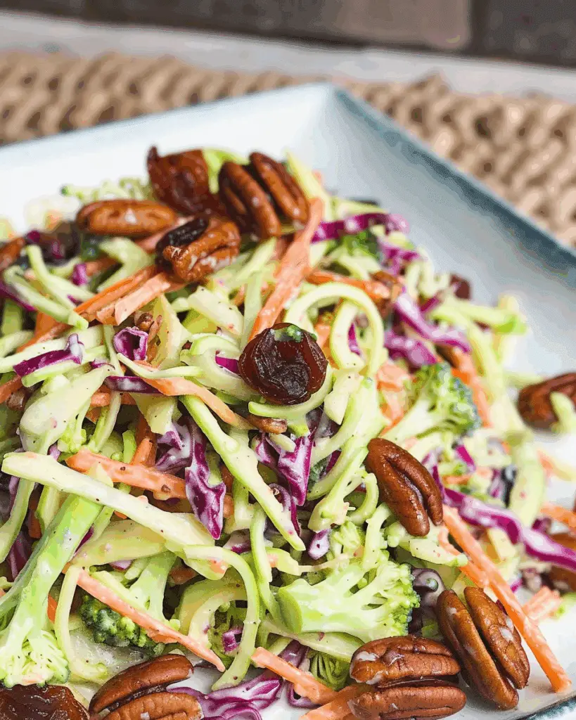 Broccoli Slaw with Craisins and Pecans