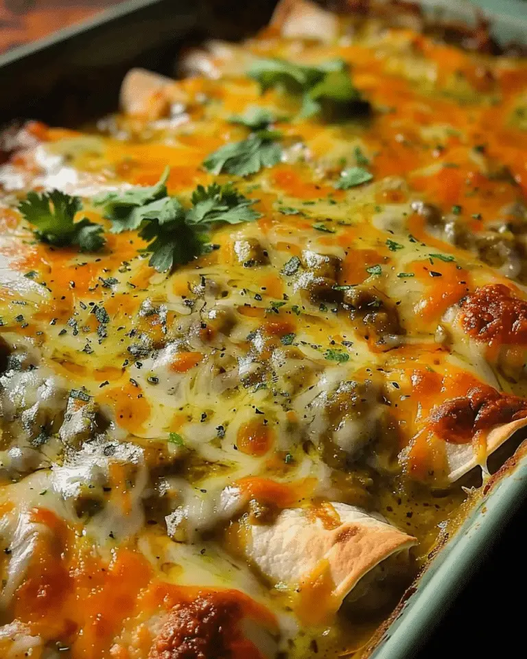 Homemade Hatch Green Chili Chicken Enchiladas
