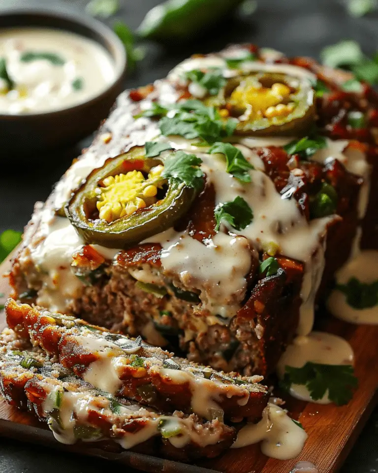 Smoky Jalapeño Popper Meatloaf with Ranch