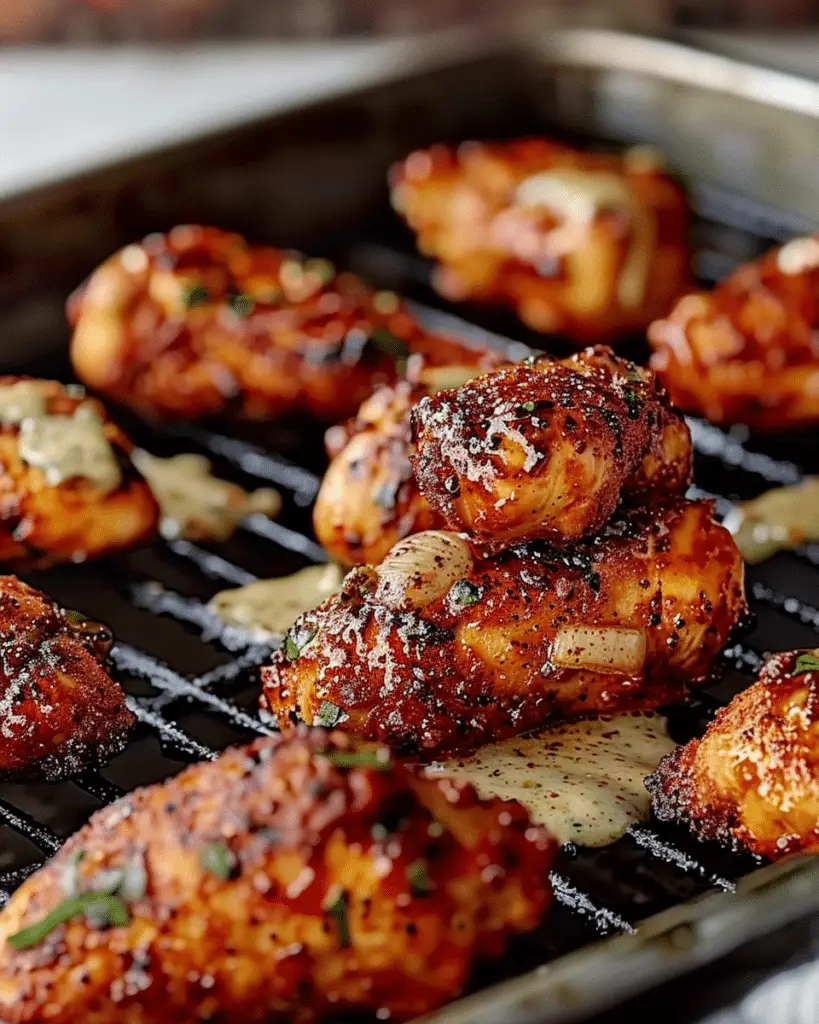Grilled Chicken Bites with Creamy Garlic Sauce