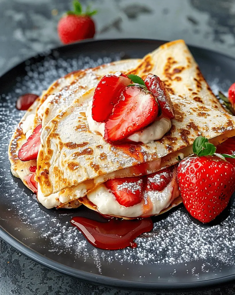 Strawberry Cheesecake Quesadillas