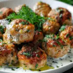 Honey Mustard Turkey Meatballs with Yogurt Dip